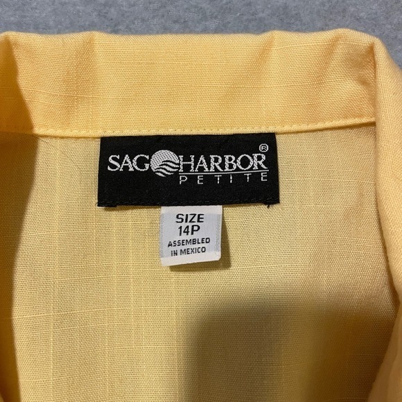 Vtg Sag Harbor Sz 14P Blazer Academia Preppy 80s 90s Bright Boho Retro Cottage - Picture 5 of 16